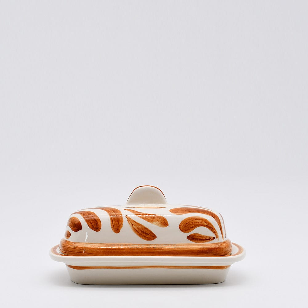 Andorinha I Ceramic Butter Dish - Terracotta