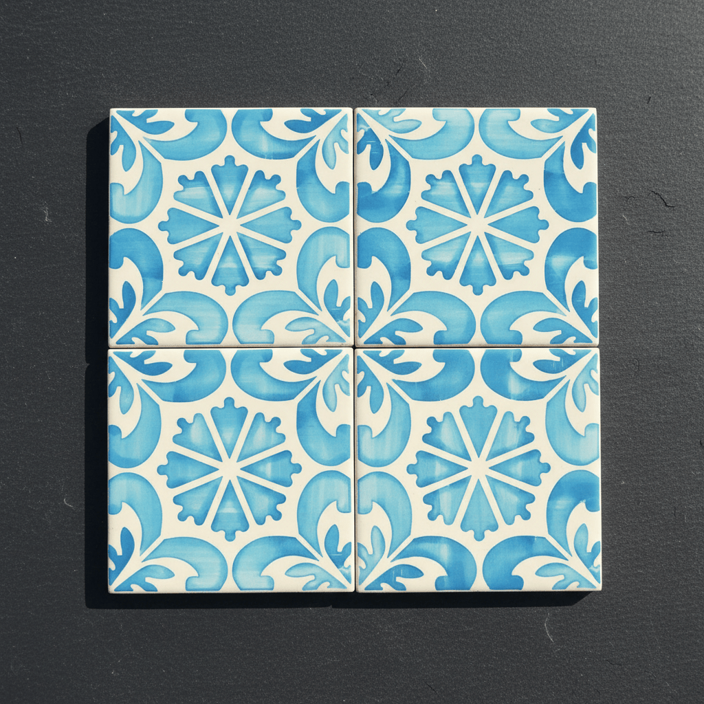 Azulejo Style Coaster 4.3''