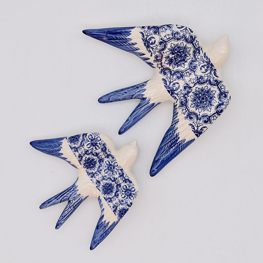 Azulejos I Ceramic Swallow - Blue