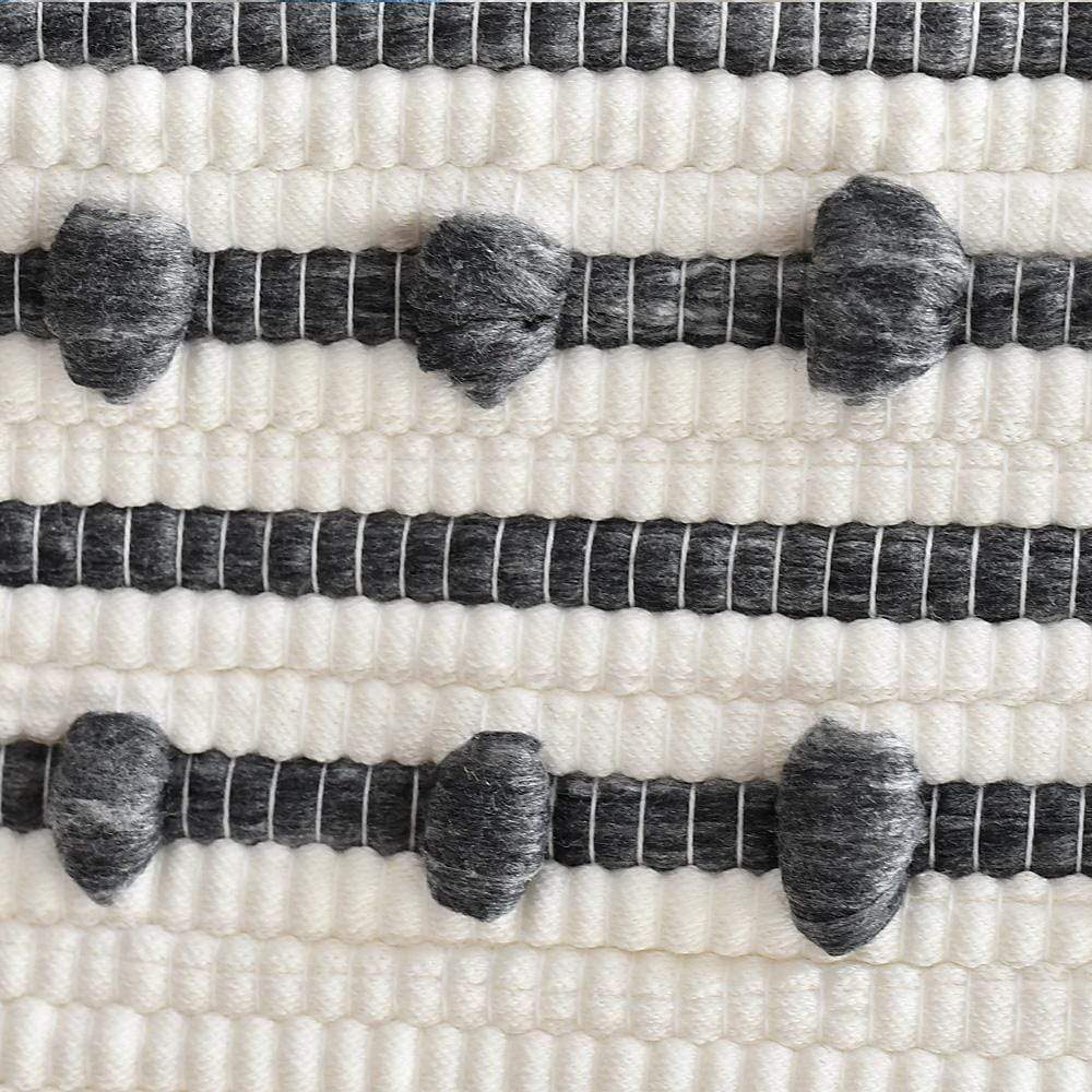 Bathroom Rug 28x20" White & Grey