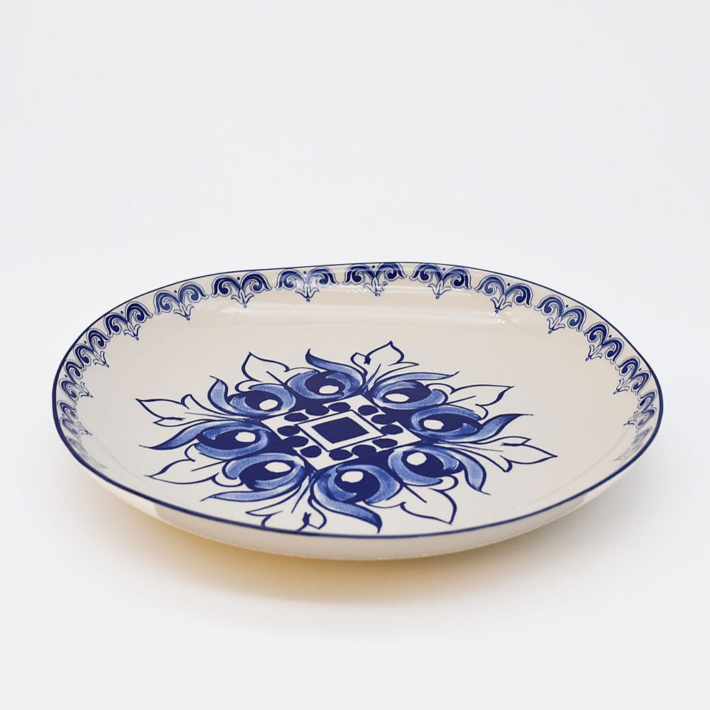 Brasão I Ceramic Plate 10.6'' - Blue
