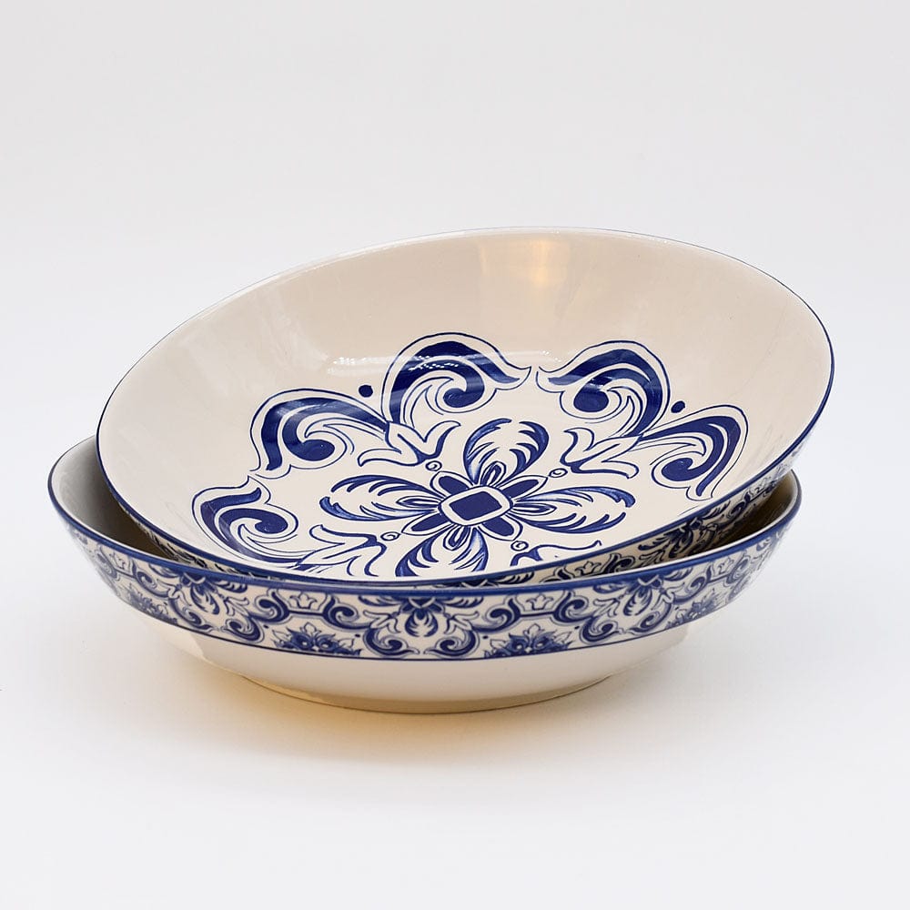 Brasão I Ceramic Salad Bowl - Blue