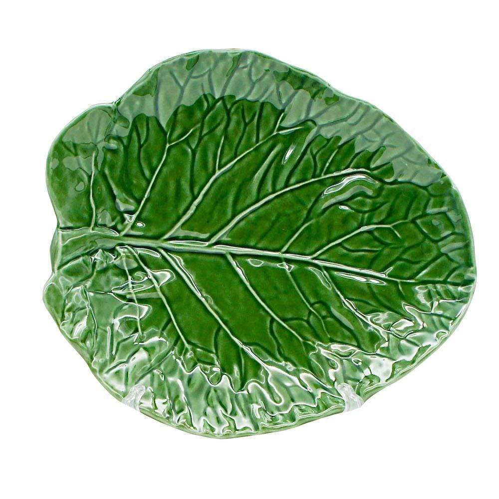 Cabbage Leaf-shaped Ceramic Plate - 9.4''