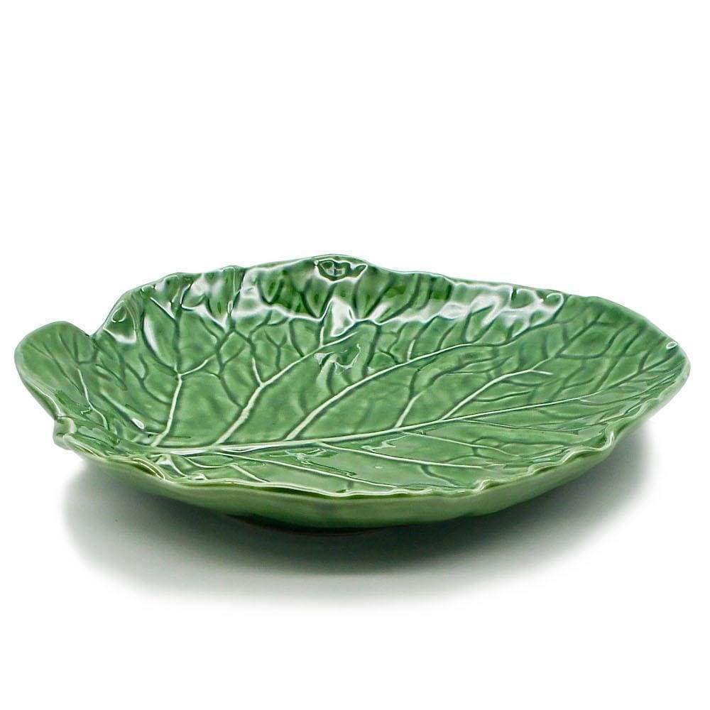 Cabbage Leaf-shaped Ceramic Plate - 9.4''