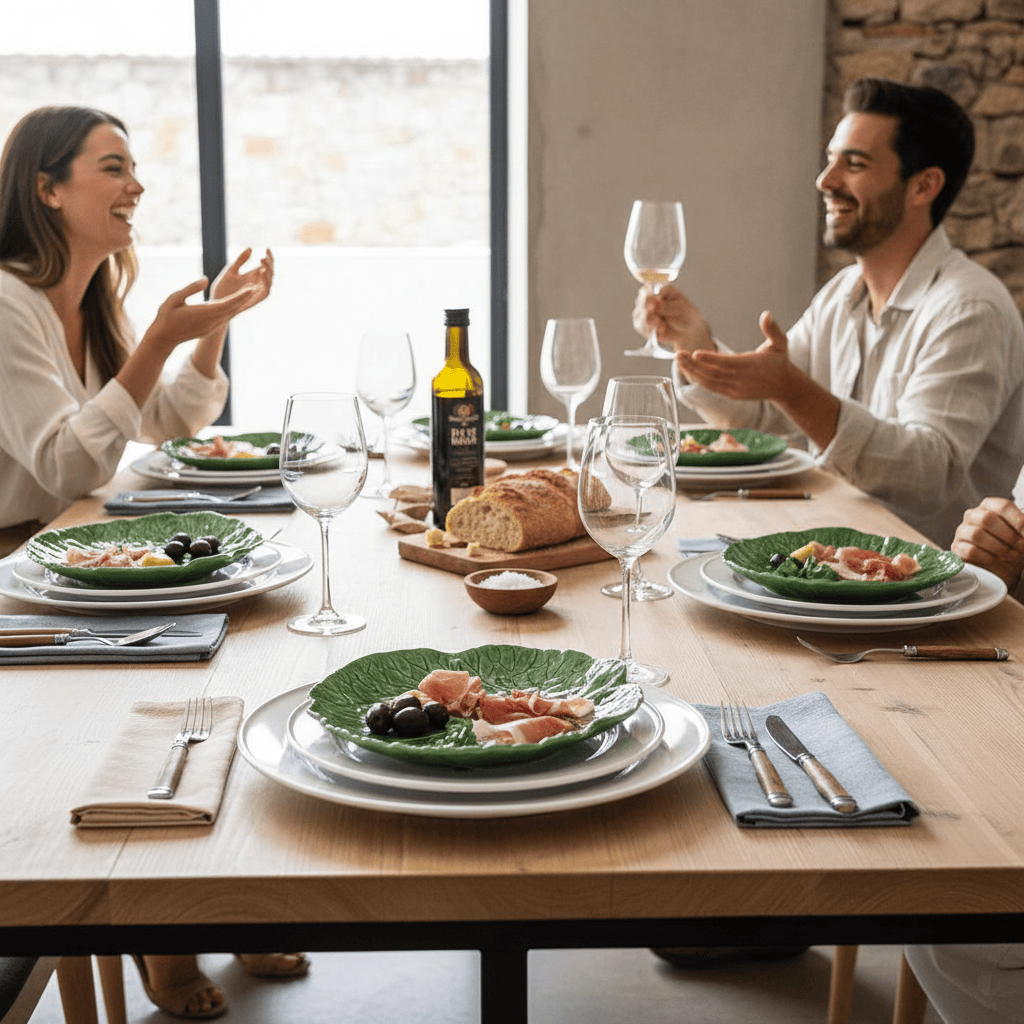 Cabbage Leaf-shaped Ceramic Starter Plate