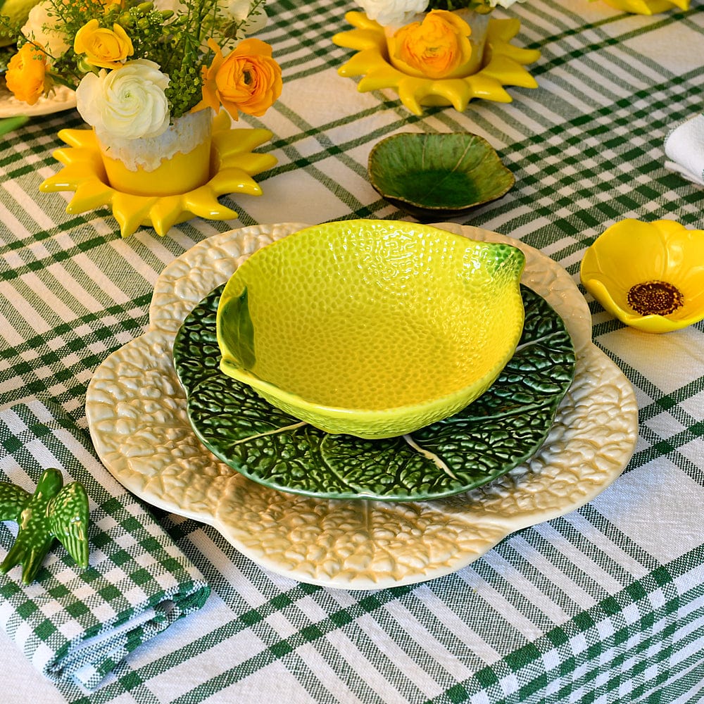 Cabbage-shaped Ceramic Serving Dish - Off-White