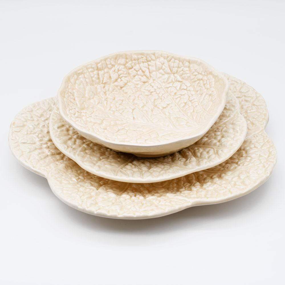 Cabbage-shaped Ceramic Serving Dish - Off-White