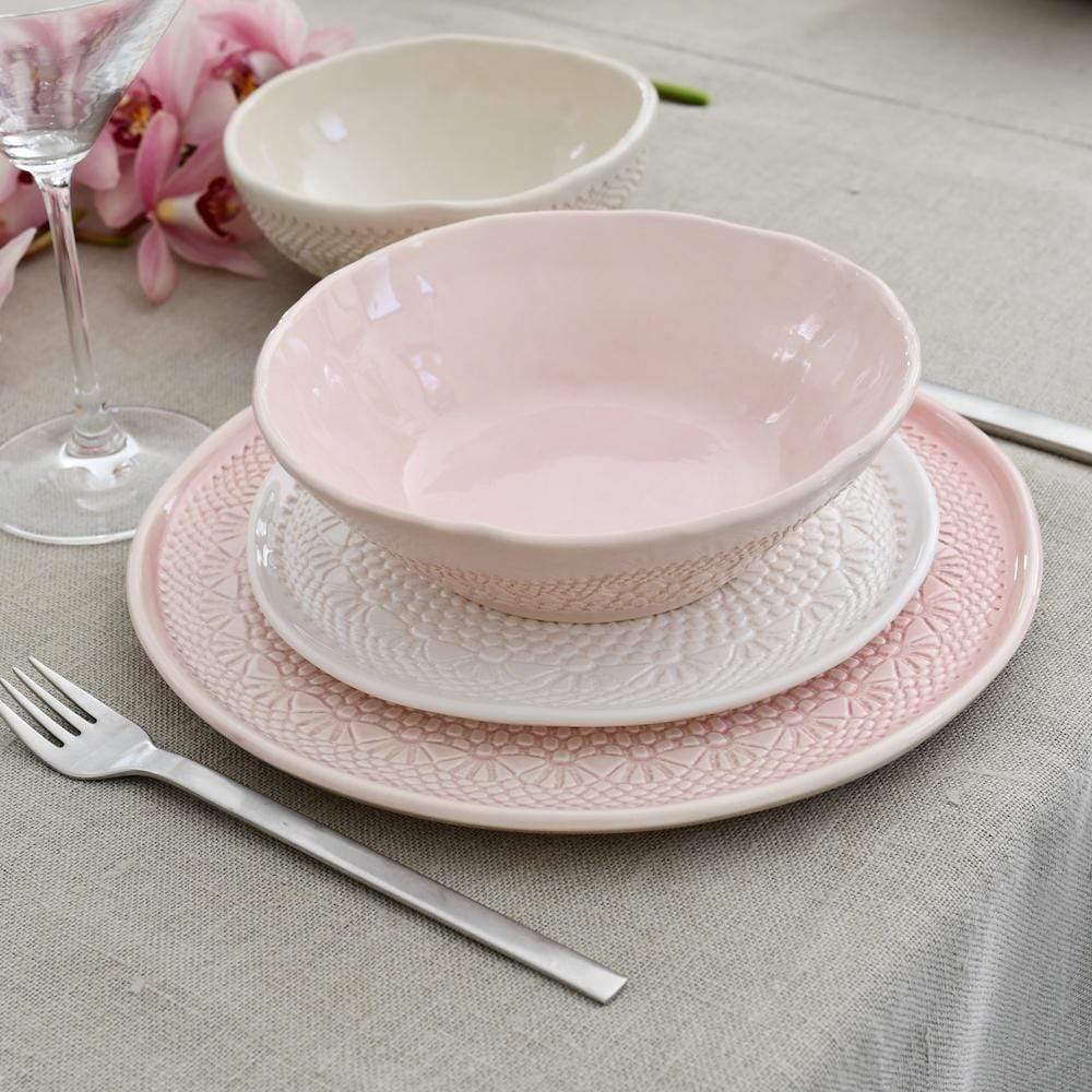 Carimbada I Handmade Ceramic Plate 10.6'' - Pink