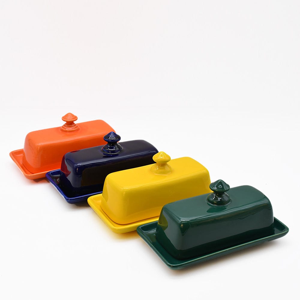 Ceramic Butter Dish - Orange