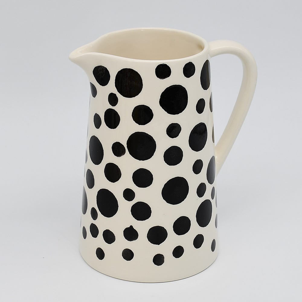 Ceramic Pitcher with Black Dots