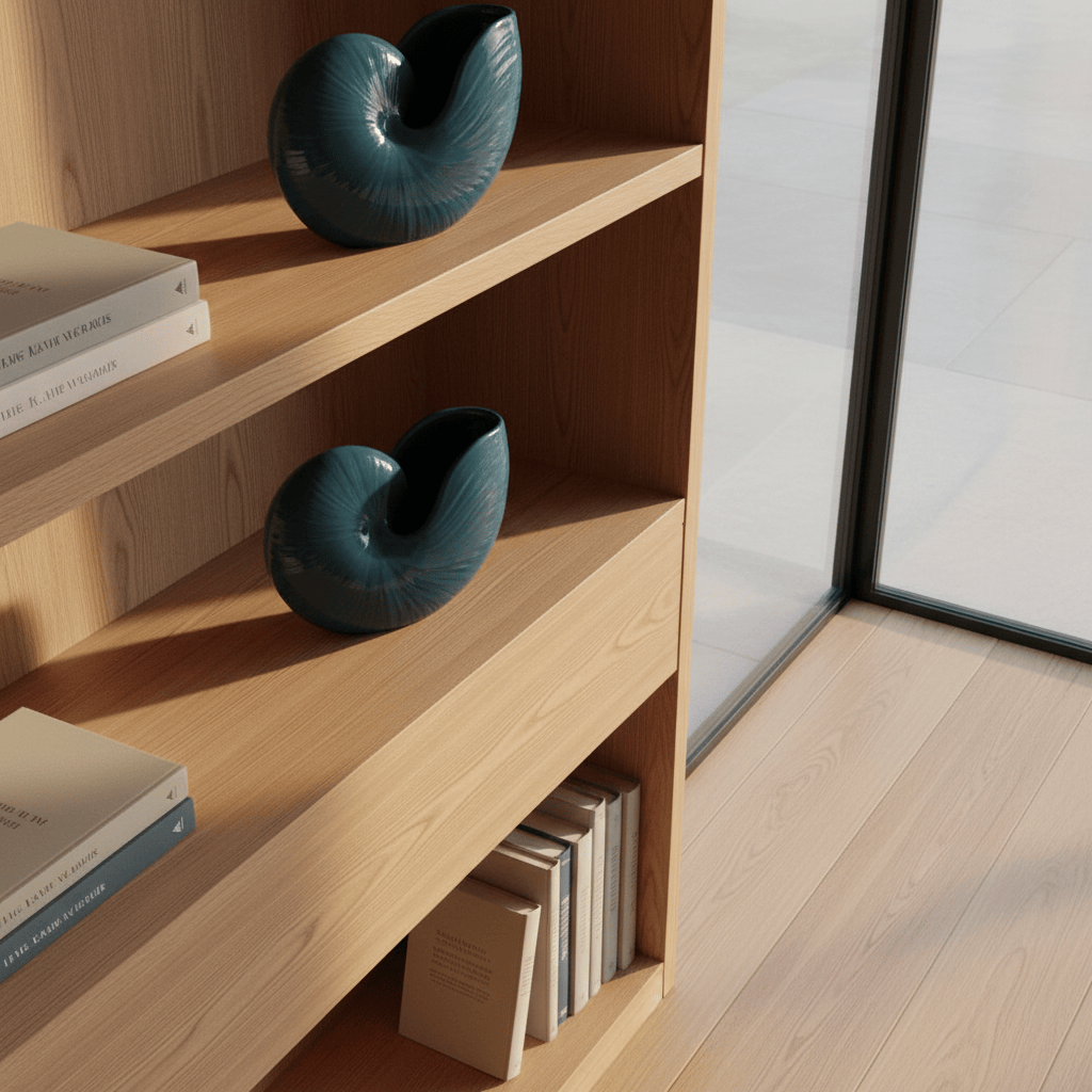 Ceramic Seashell 5.1'' - Teal Blue