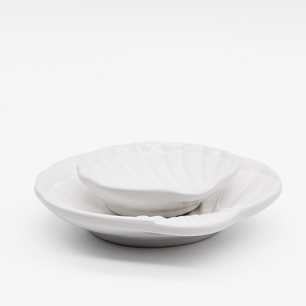 Ceramic Seashell 5.2" - White