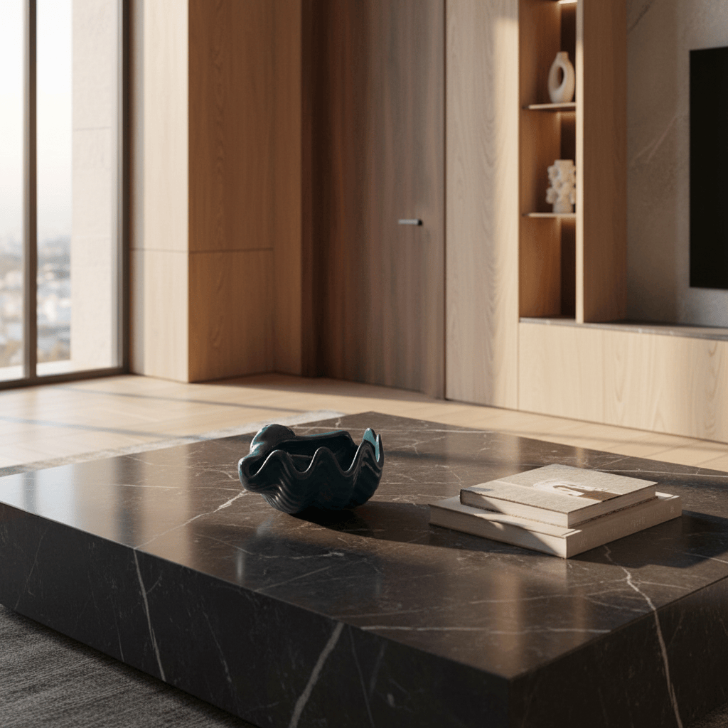 Ceramic Seashell 6.3'' - Teal Blue