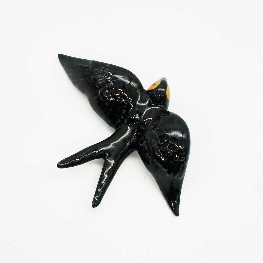 Ceramic Swallow from Caldas da Rainha - Black