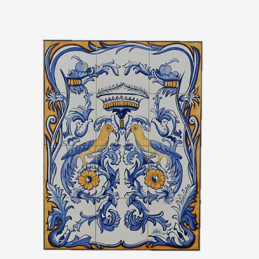Ceramic tile Mural of 12 Azulejos - 24x18''