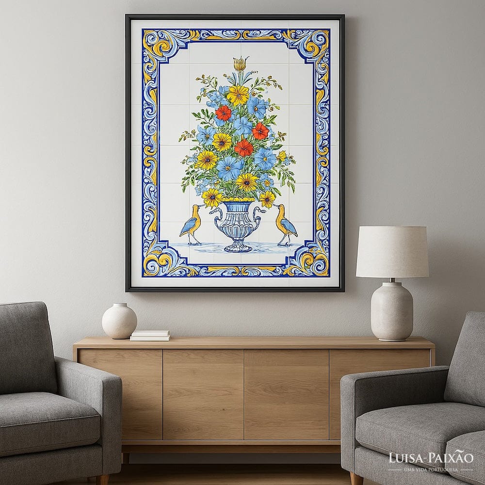 Ceramic tile Mural of 24 Azulejos - 35x24''