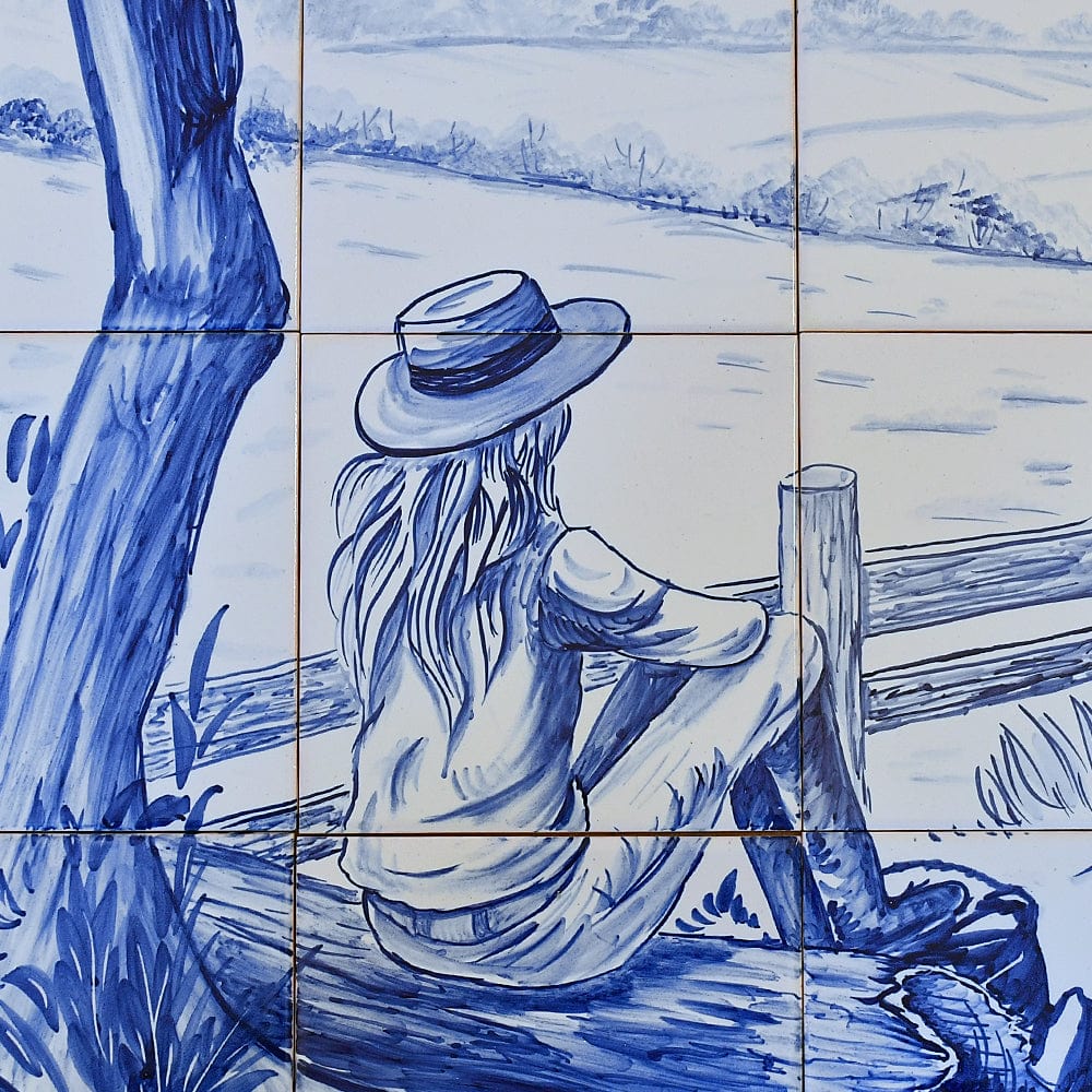 Ceramic tile Mural of 24 Azulejos - 35x24''