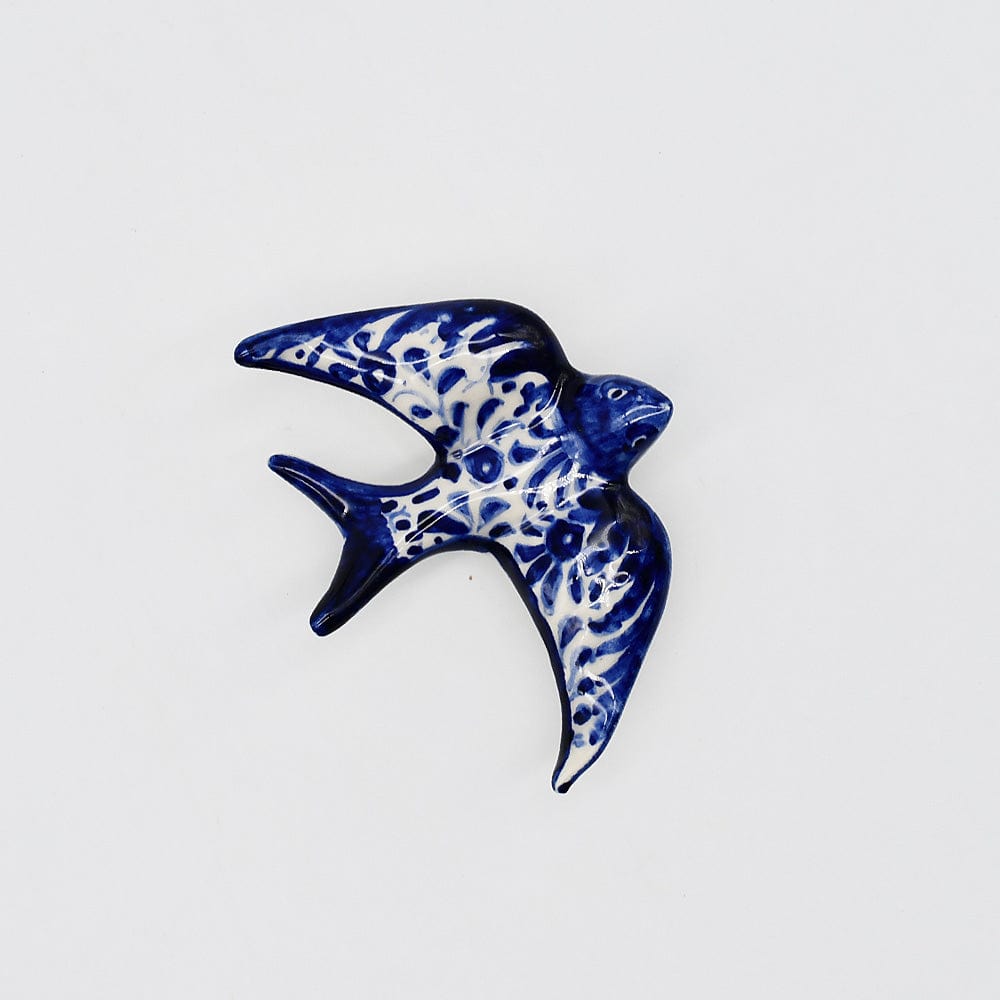 Coimbra Ceramics – Hand-Painted Decorative Swallow 4.7x3.1"