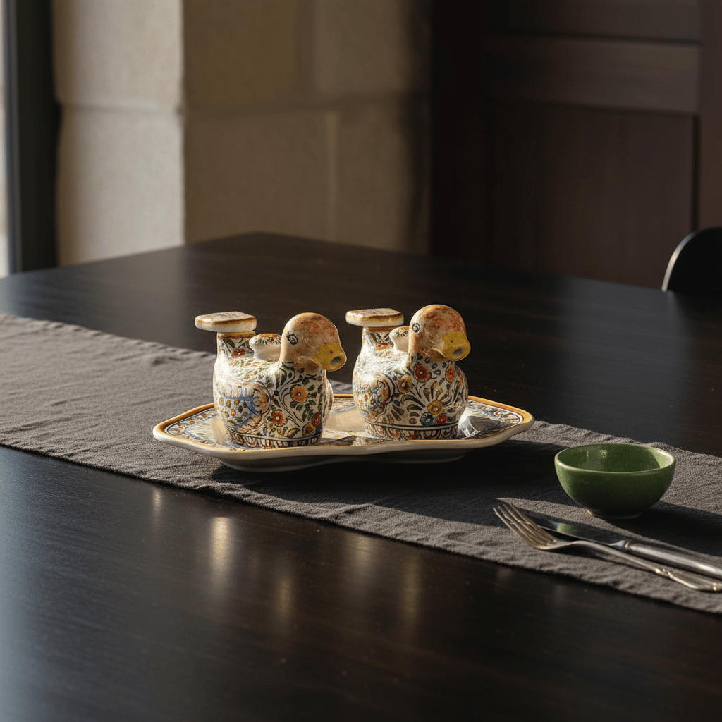 Coimbra Ceramics – Hand-Painted Oil and vinegar Dispenser