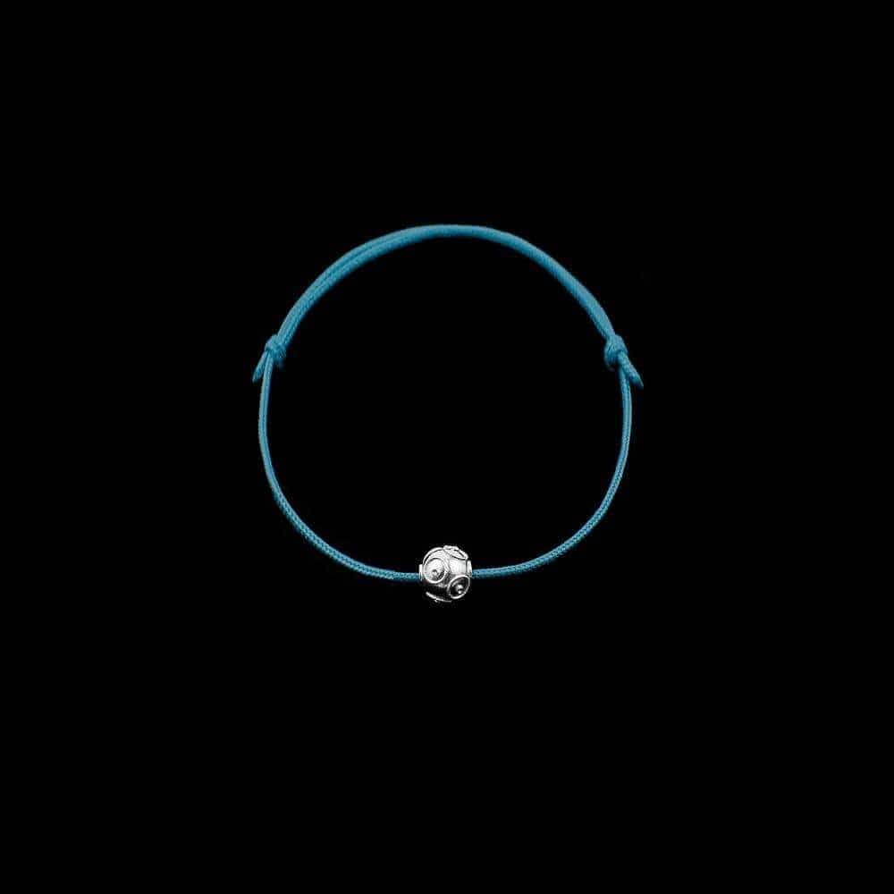 Conta de Viana I Silver and Cotton Bracelet Blue