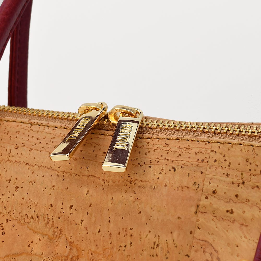 Convertible Cork Handbag - Red