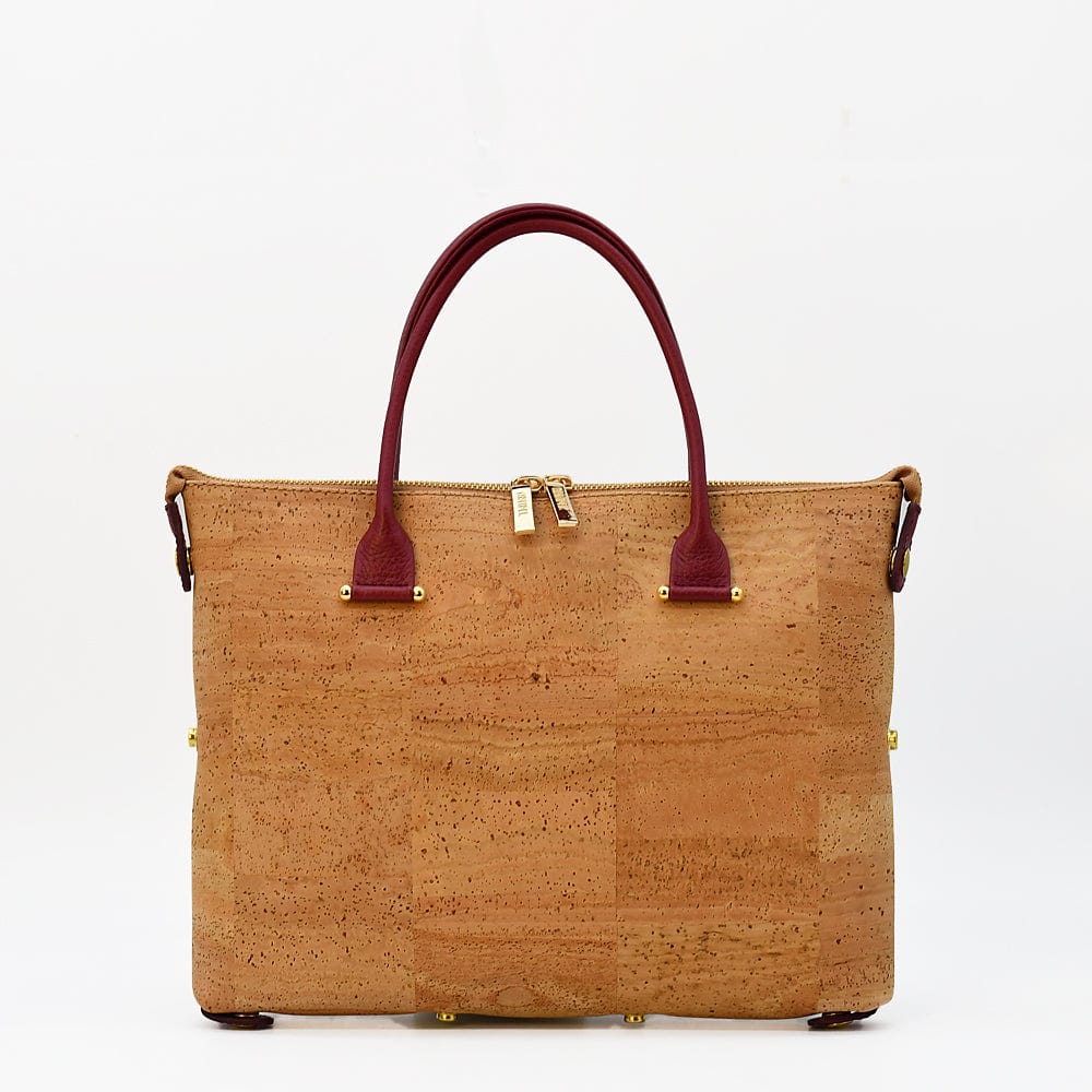 Convertible Cork Handbag - Red