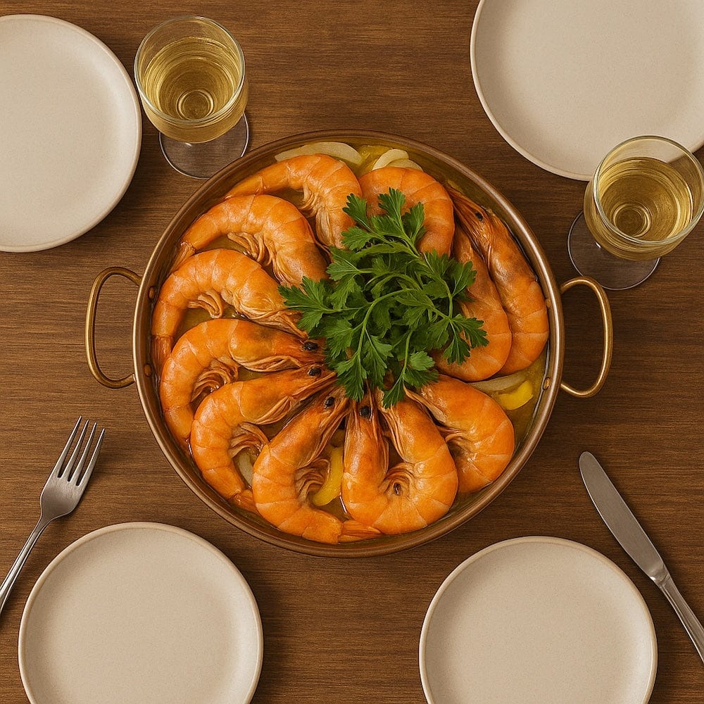 Copper Cataplana pan 9.5'' - 2/3 servings