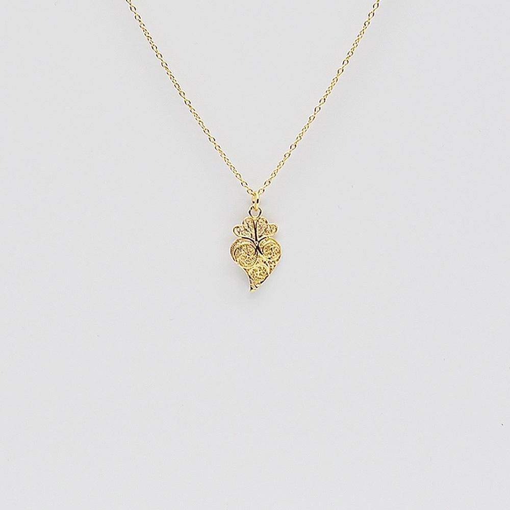 Coração de Viana I Gold-plated Silver Filigree Necklace