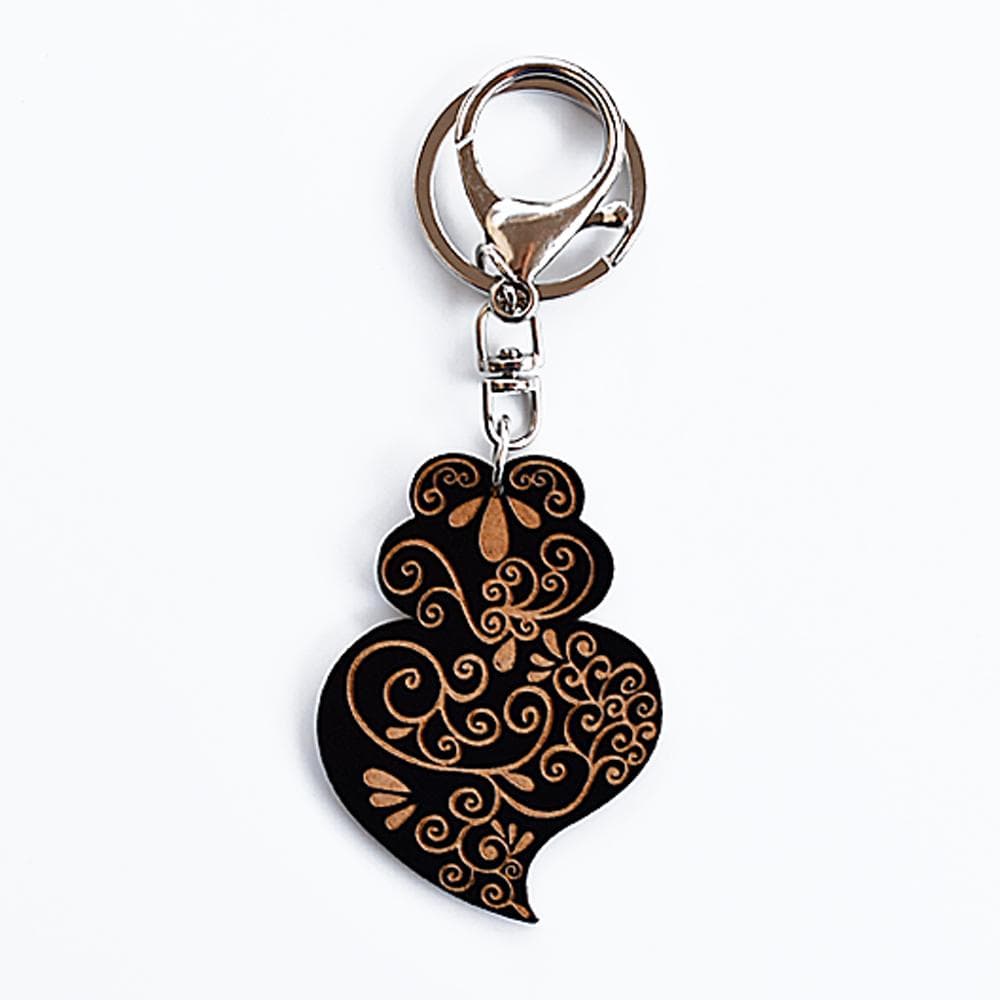 Coração de Viana I Key Ring - 11 colors Black