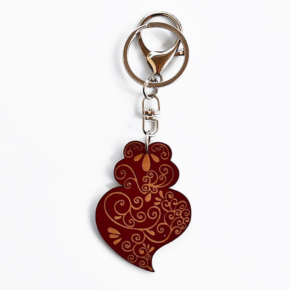 Coração de Viana I Key Ring - 11 colors Deep red