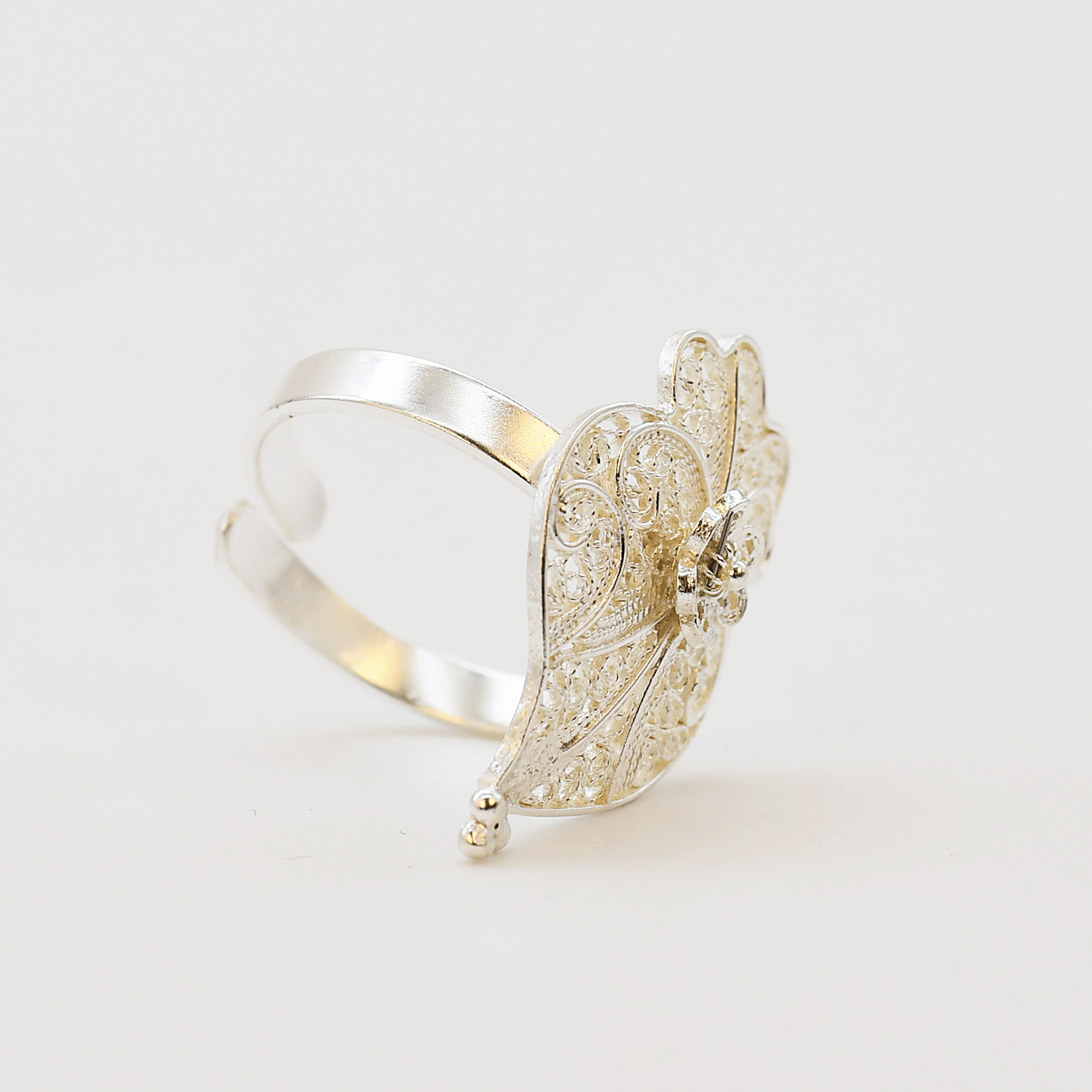 Coração de Viana I Silver Filigree Ring 0.2 oz