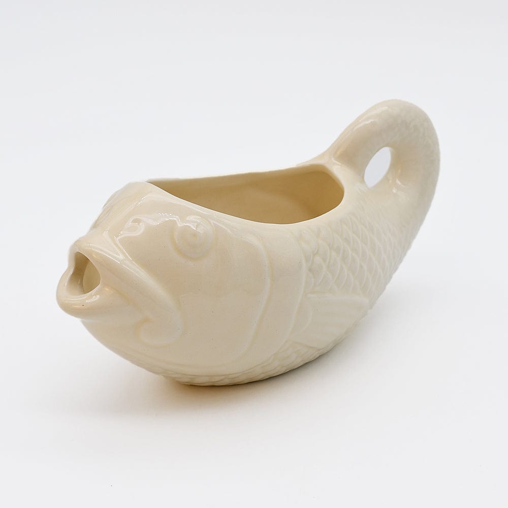 Fish-shaped Ceramic Gravy Boat - Off-white