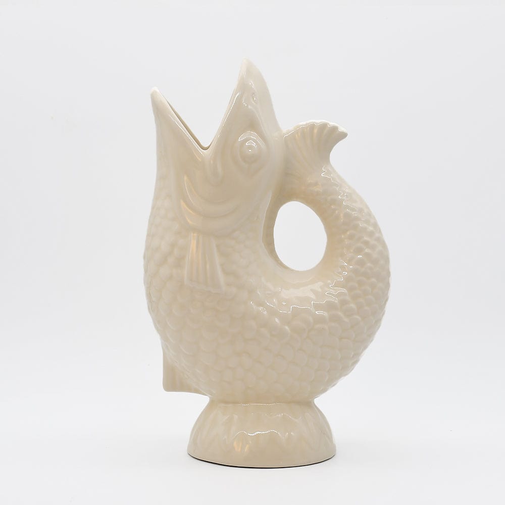 Fish-shaped Ceramic Pitcher - Off-white