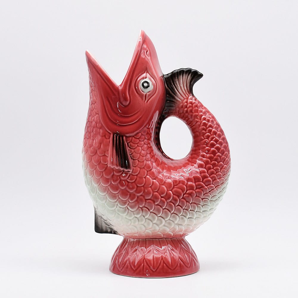 Fish-shaped Ceramic Pitcher - Pink & white