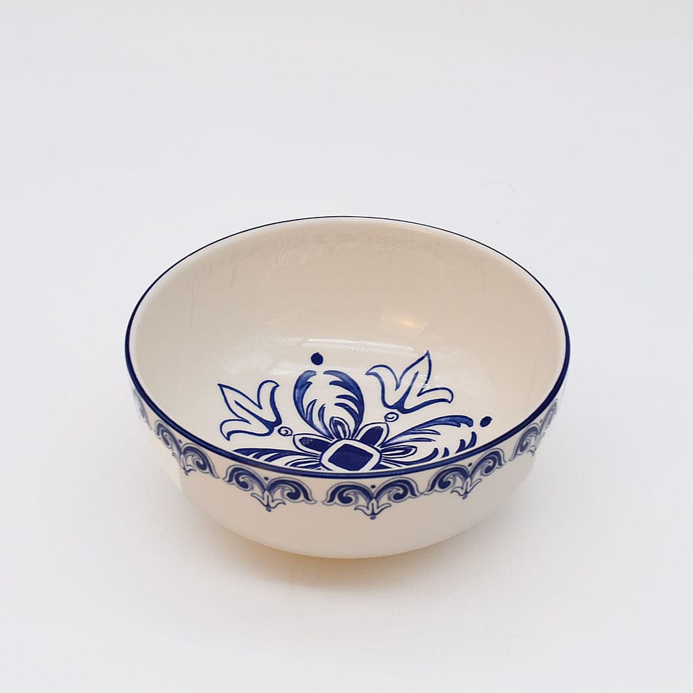 Floral I Ceramic Bowl 6.3'' - Blue