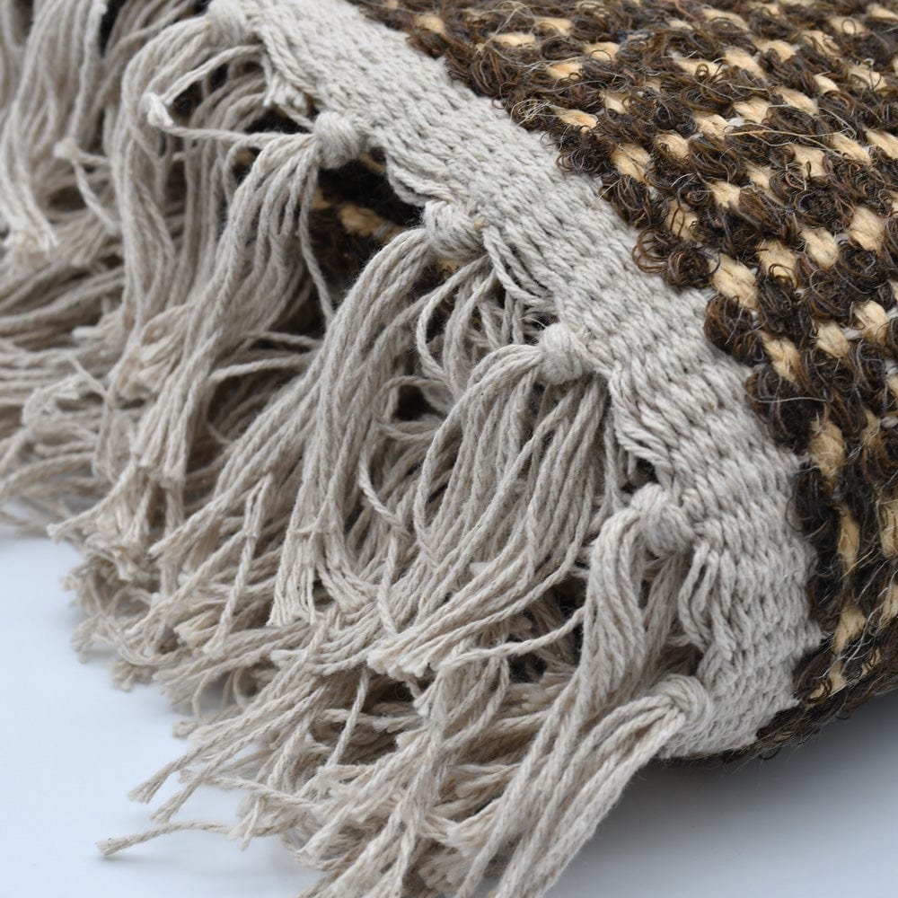 Handmade sisal and Cotton Rug 75x25'' - Brown