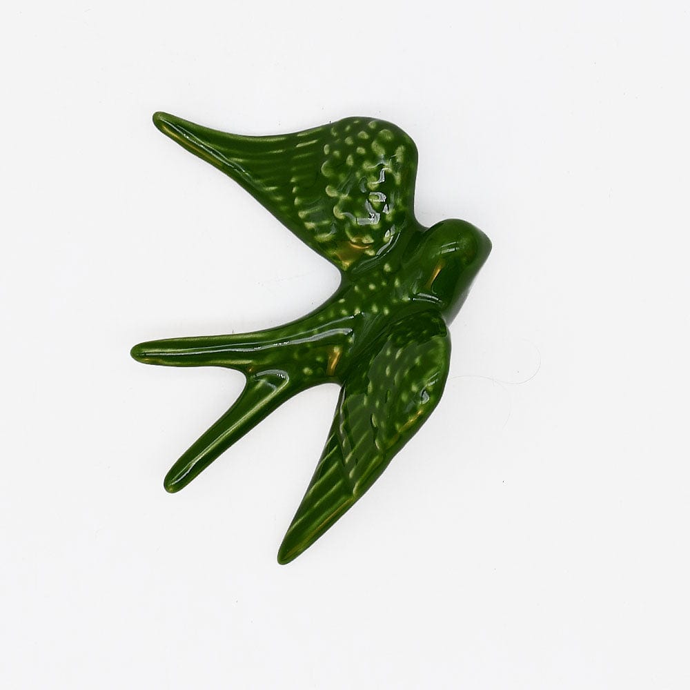 Hirondelle portugaise traditionnelle en céramique en 20 couleurs Petite hirondelle en céramique 11cm - 20 couleurs Vert émeraude