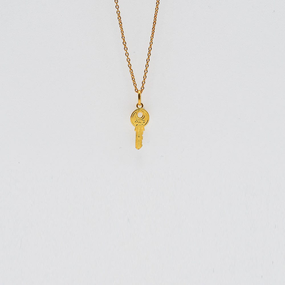 Key of Happiness I Gold plated Silver Charm 0.1 oz