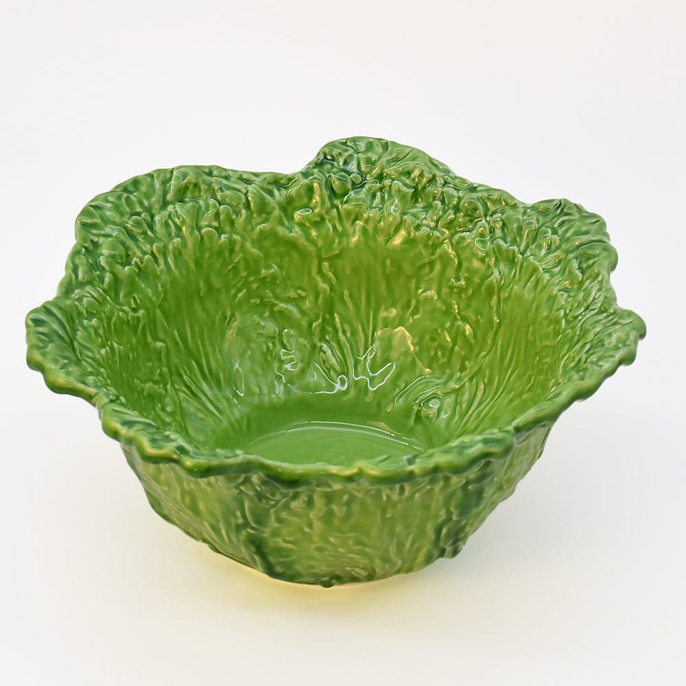 Lettuce Leaf-shaped Ceramic Salad Bowl