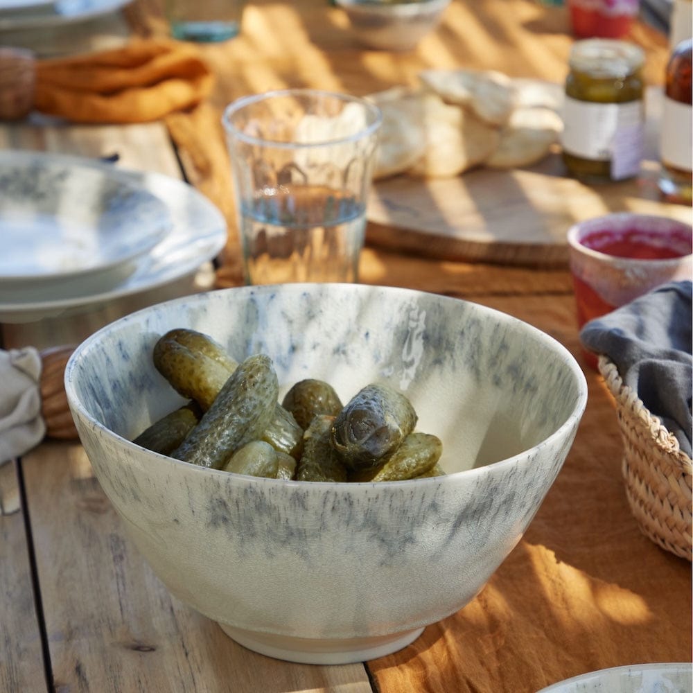 Madeira I Stoneware Salad Bowl - Beige