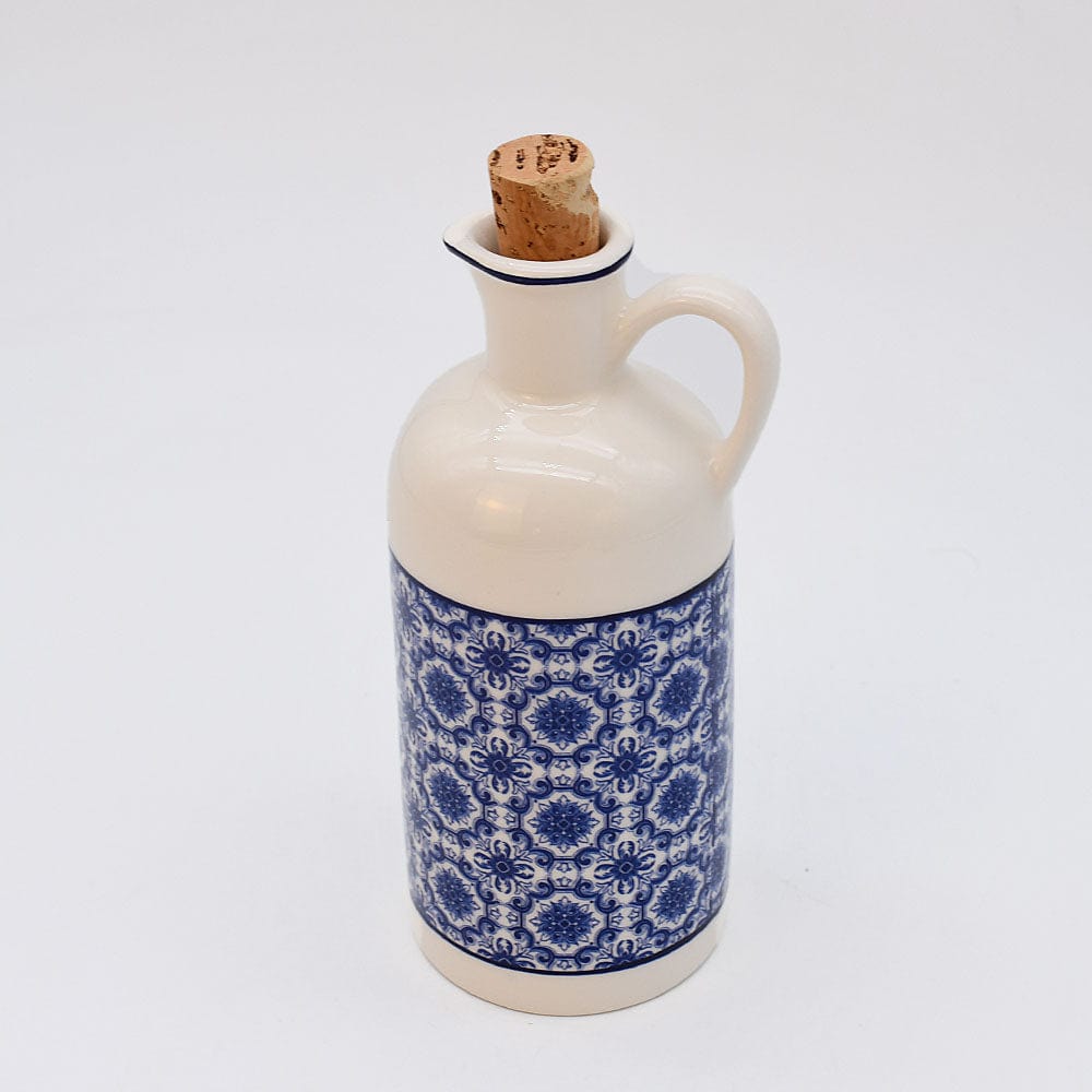 Padrão I Ceramic Olive Oil Carafe - Blue
