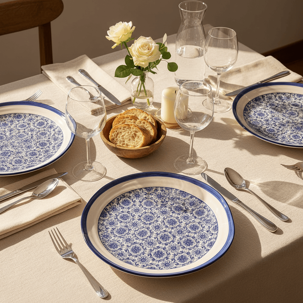 Padrão I Ceramic Plate 10.6'' - Blue