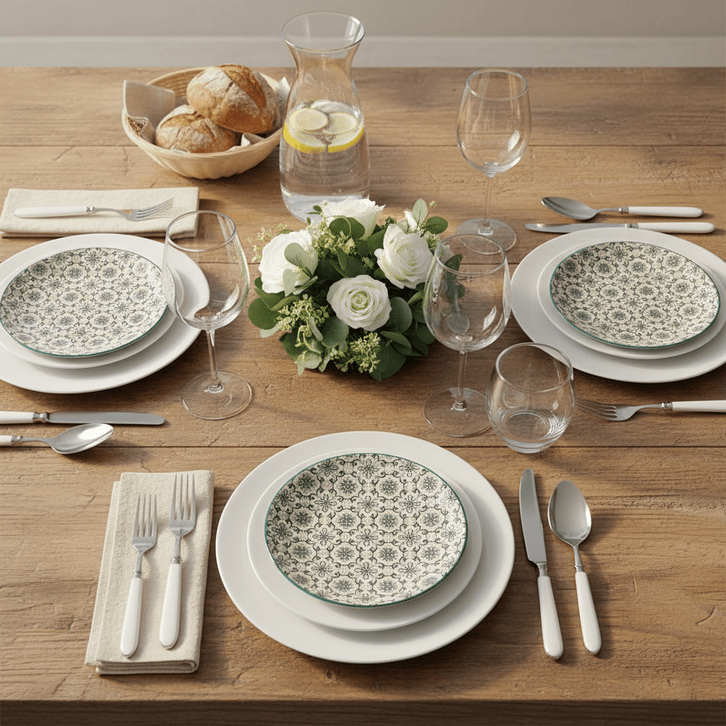 Padrão I Ceramic Plate 7.9'' - Green