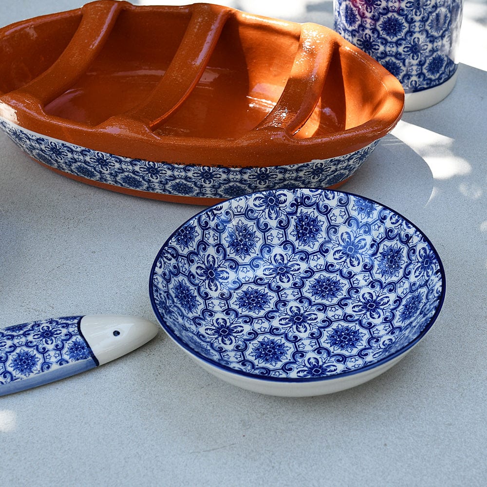 Padrão I Ceramic Snack Bowl 5.1'' - Blue