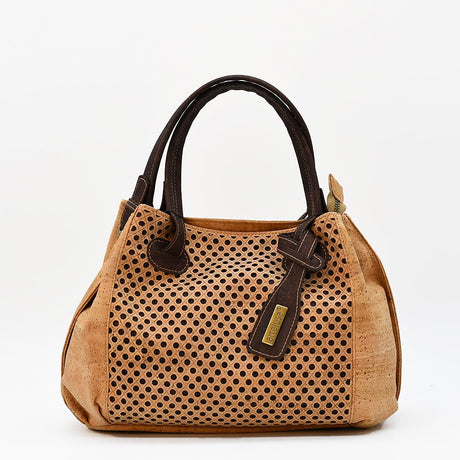 Perforated Cork Handbag - Natural