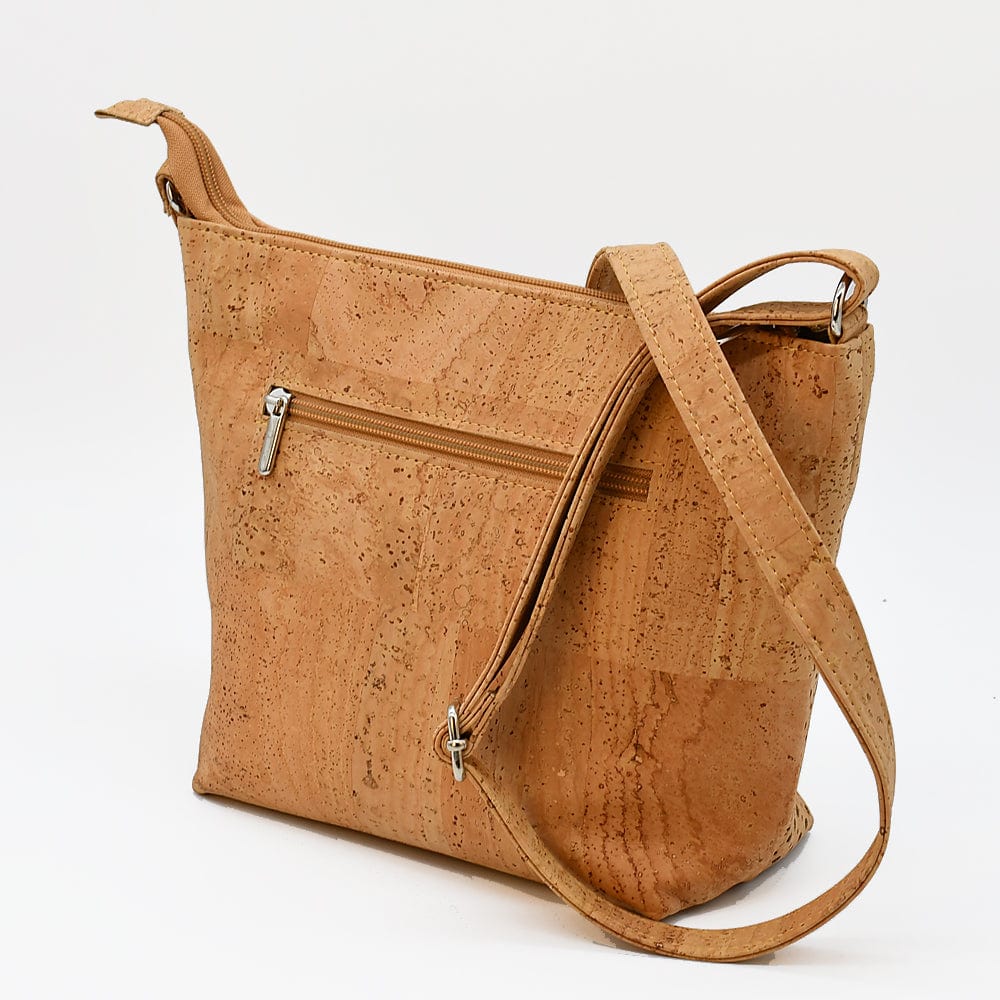 Perforated Cork Shoulder Bag - Natural