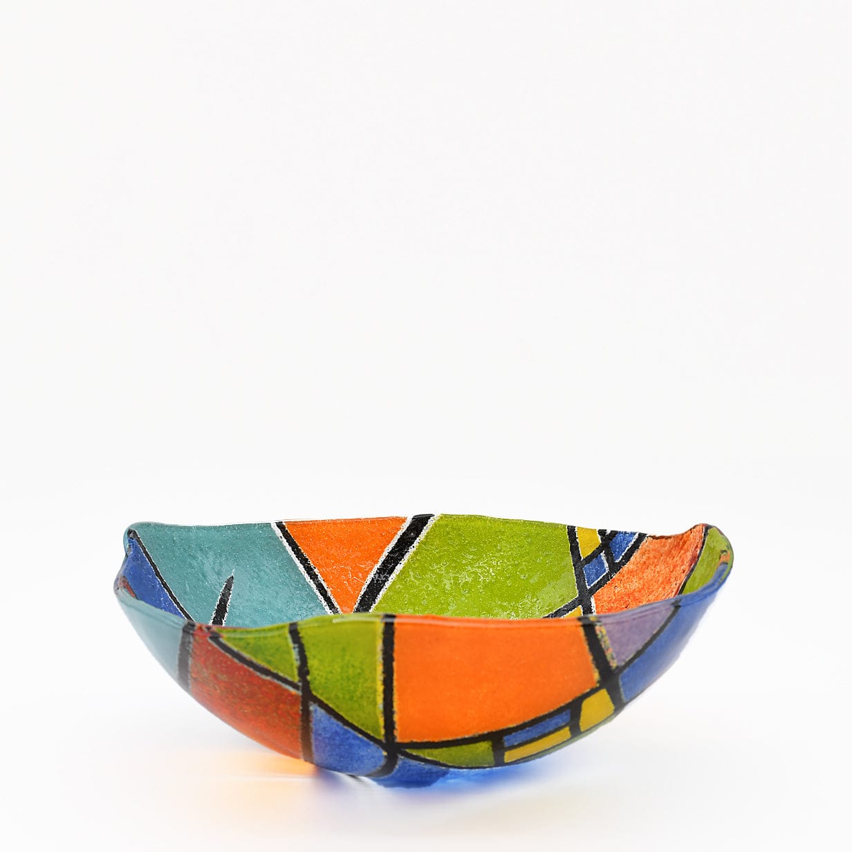 Petit saladier en verre de Marinha Grande I Artisanat portugais Saladier en verre "Marinha Grande" - 20cm