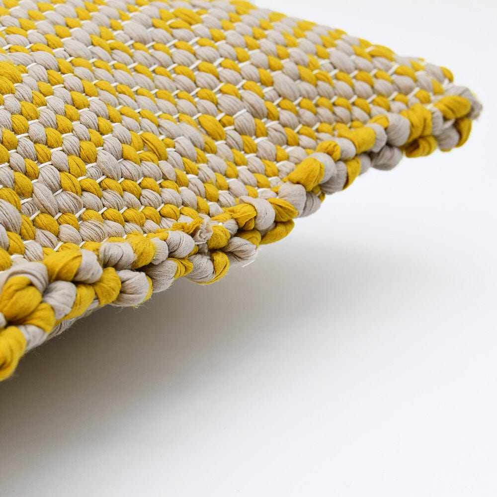 Pillow Cover in Recycled Fibers - Yellow