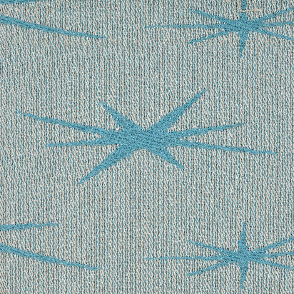 Plaid en coton "Estrelas" - 3 couleurs Turquoise