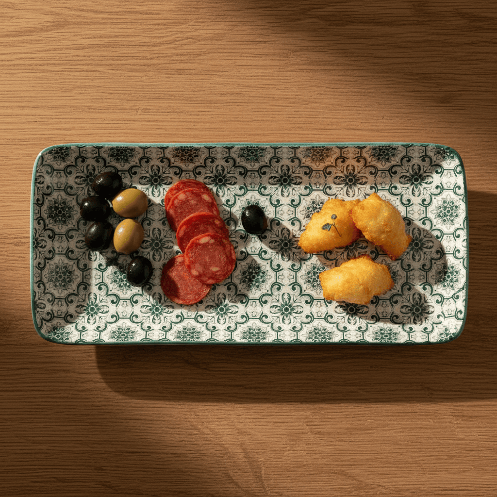 Padrão I Ceramic Serving Dish 11.2'' - Green
